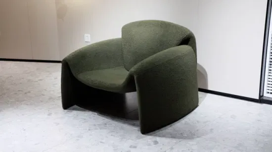 Moderno verde teddy boucle tecido veludo couro único lazer lounge poltrona designer accent le club cadeira para casa móveis de sala de estar